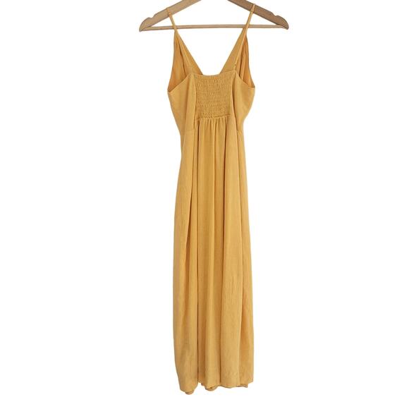 Urban Outfitters Linen Blend Midi Button Front Spaghetti Strap Summer Midi Dress - Picture 5 of 13